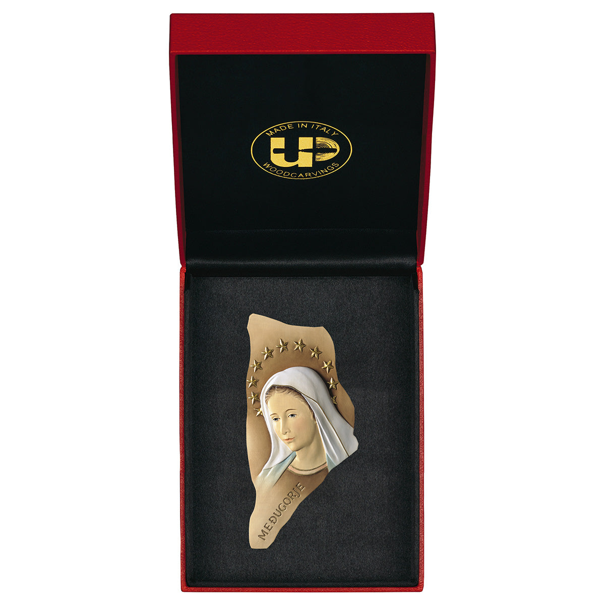 Relief Madonna Medjugorje mit Schein + Etui