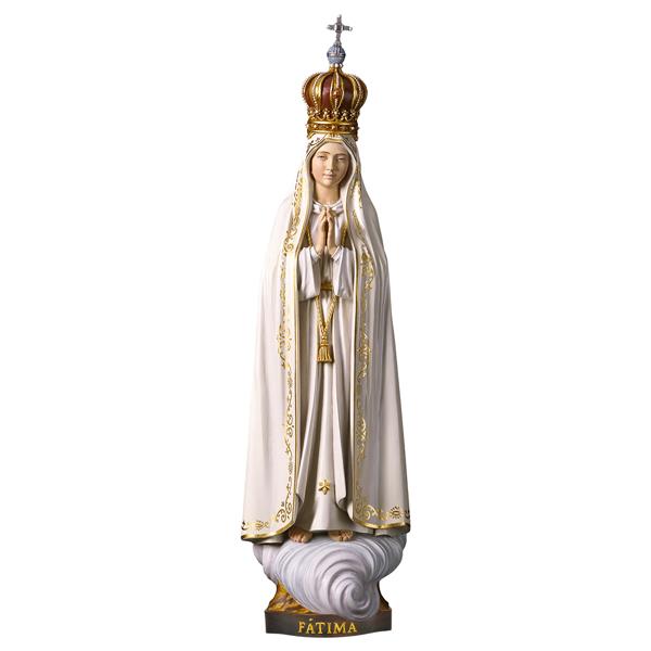Madonna Fátima Capelinha mit Krone Lindenholz geschnitzt