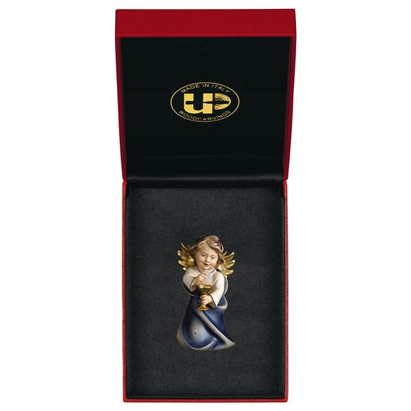 Herzengel mit Kelch mit Goldfaden + Etui