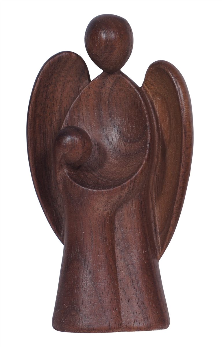 Schutzengel Amore Mädchen Nussbaumholz