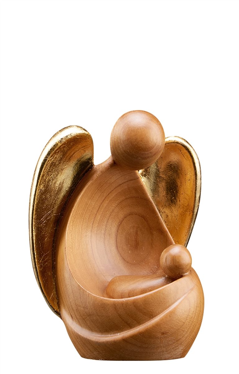 Schutzengel Amore sitzend Kirschholz