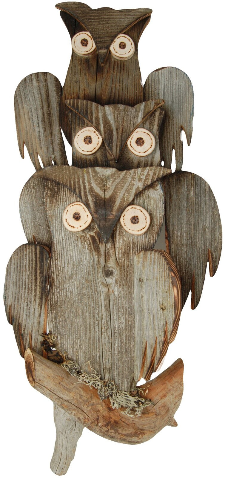 Eulen aus Altholz zum Hängen