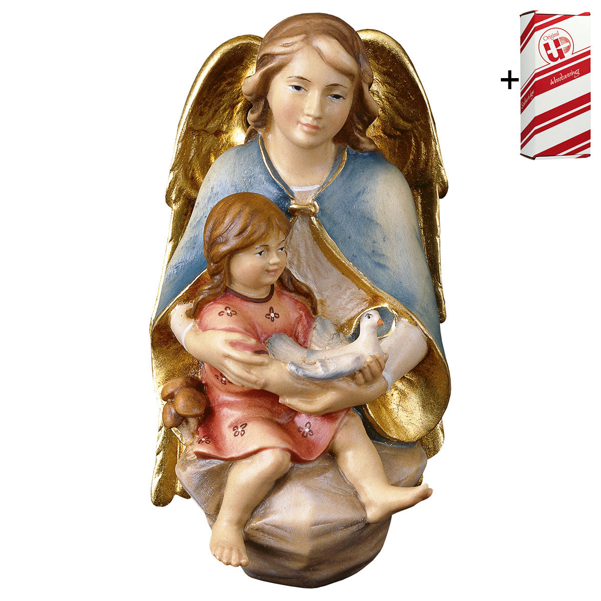 Schutzengel mit Mädchen zum Hängen + Geschenkbox