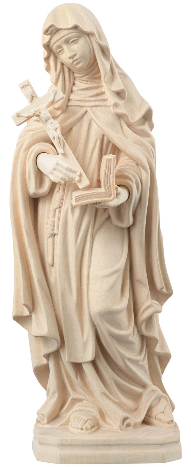 Hl. Maria Katharina von der heiligen Rose von Vite mit Kreuz und Buch