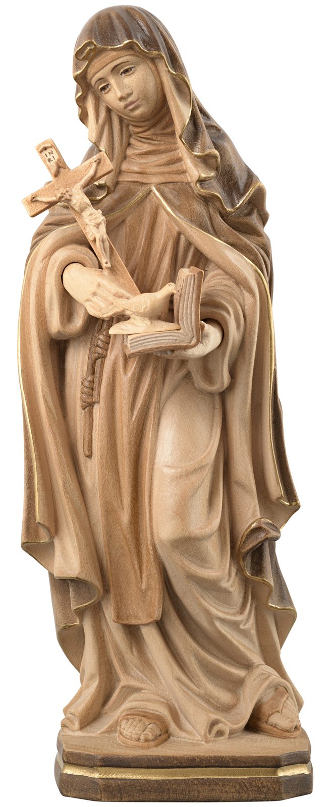 Hl. Maria Crescentia mit Kreuz, Buch und Taube