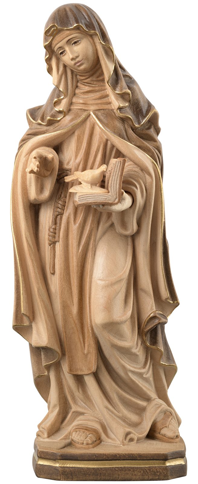 Hl. Scholastica von Nursia mit Buch und Taube