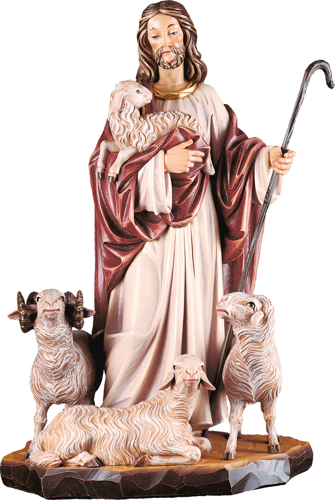 Jesus der gute Hirte mit Schafe