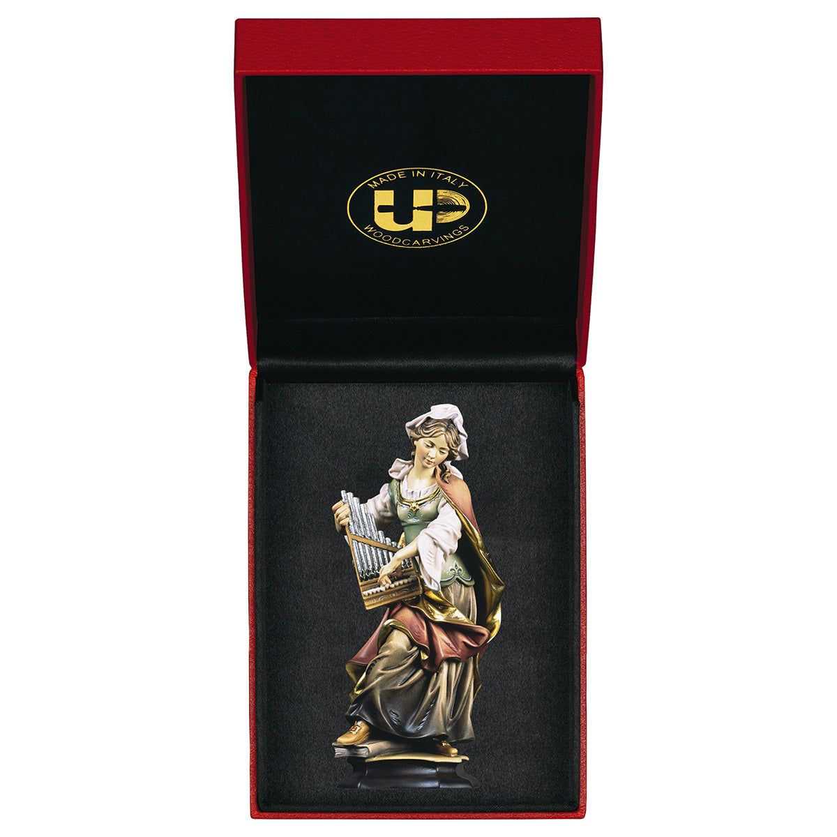 Hl. Cäcilie von Rom mit Orgel + Etui