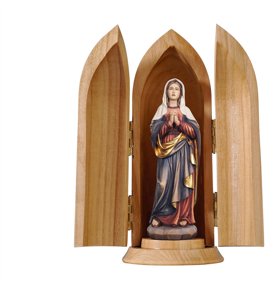 Hl. Maria unterm Kreuz in Nische