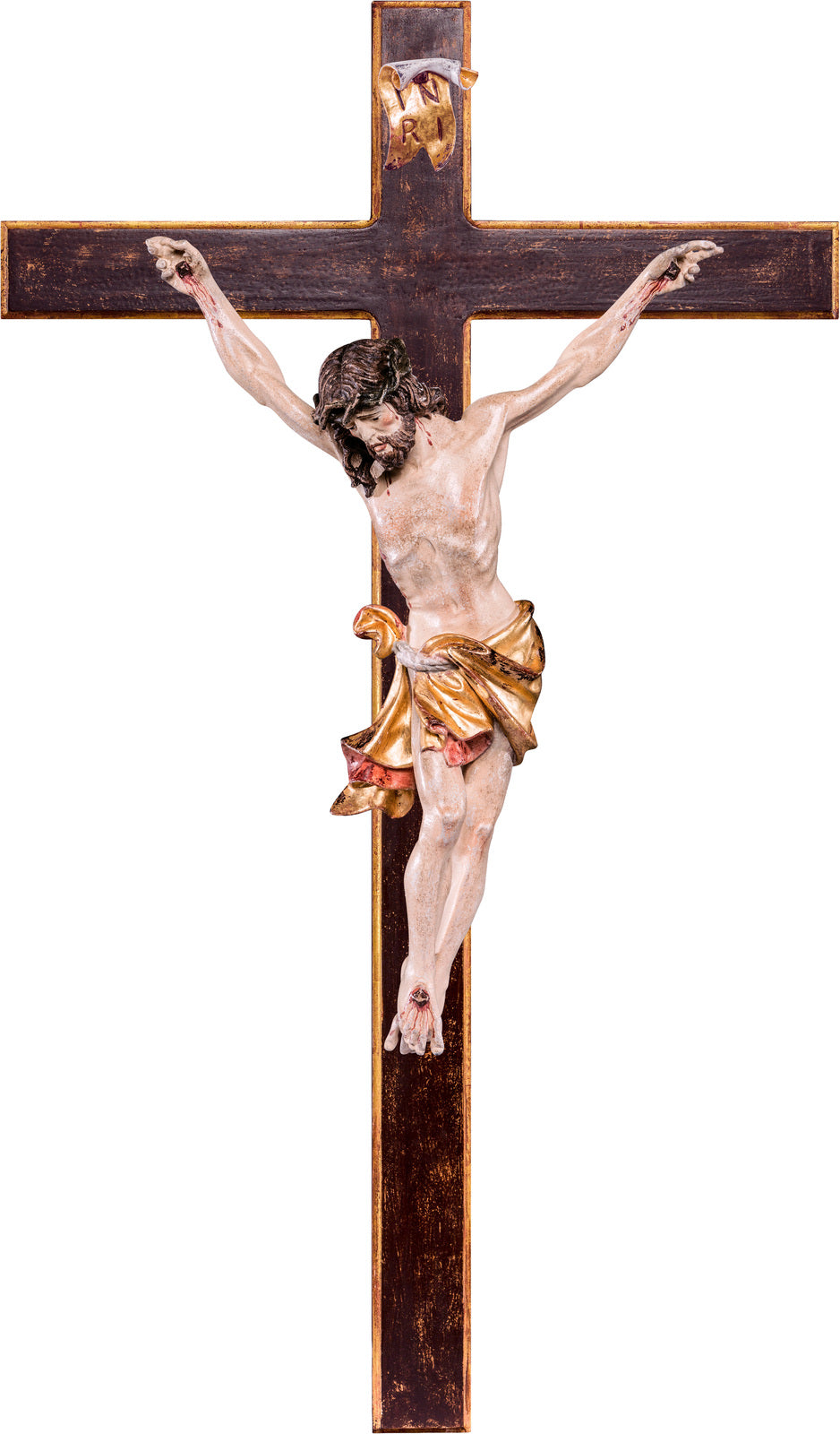 Alpenchristus rot mit geradem Kreuz