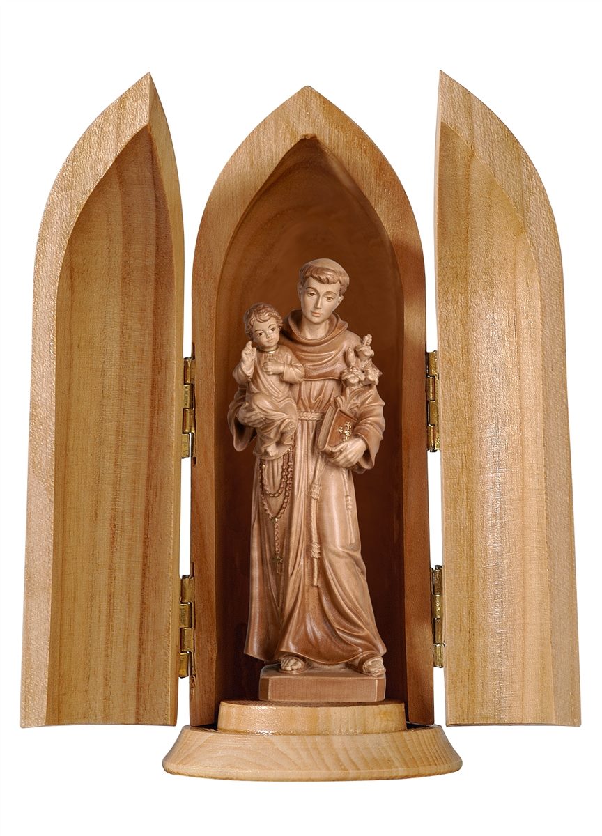 Hl. Antonius mit Kind in Nische