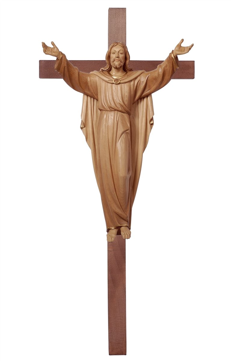Auferstandener Christus auf Balken gerade