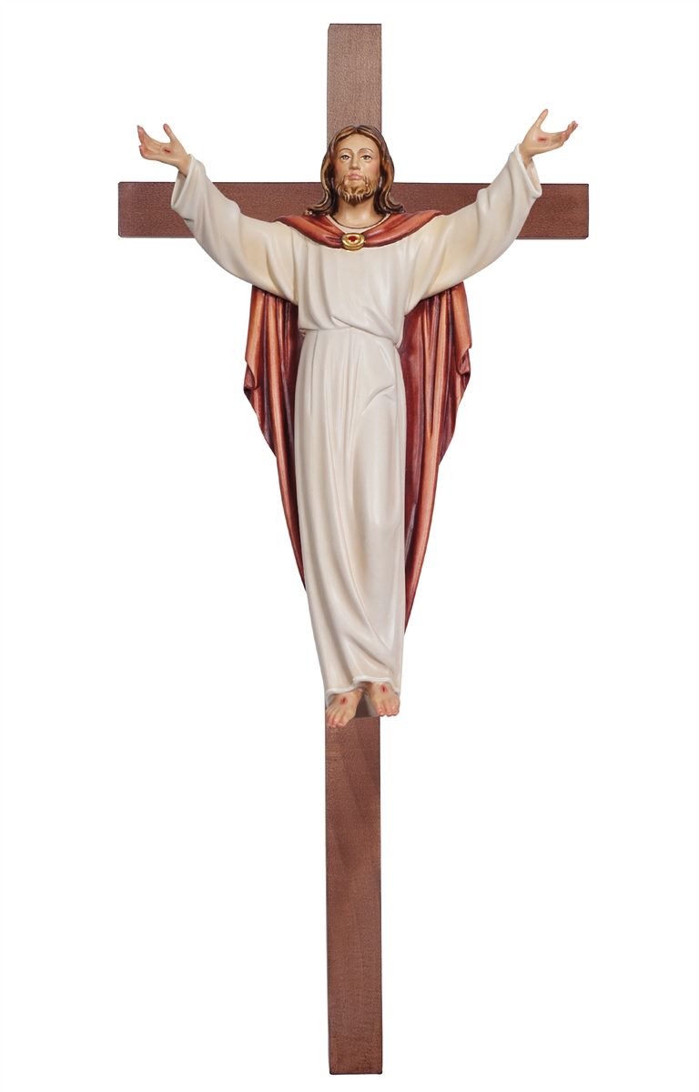 Auferstandener Christus auf Balken gerade
