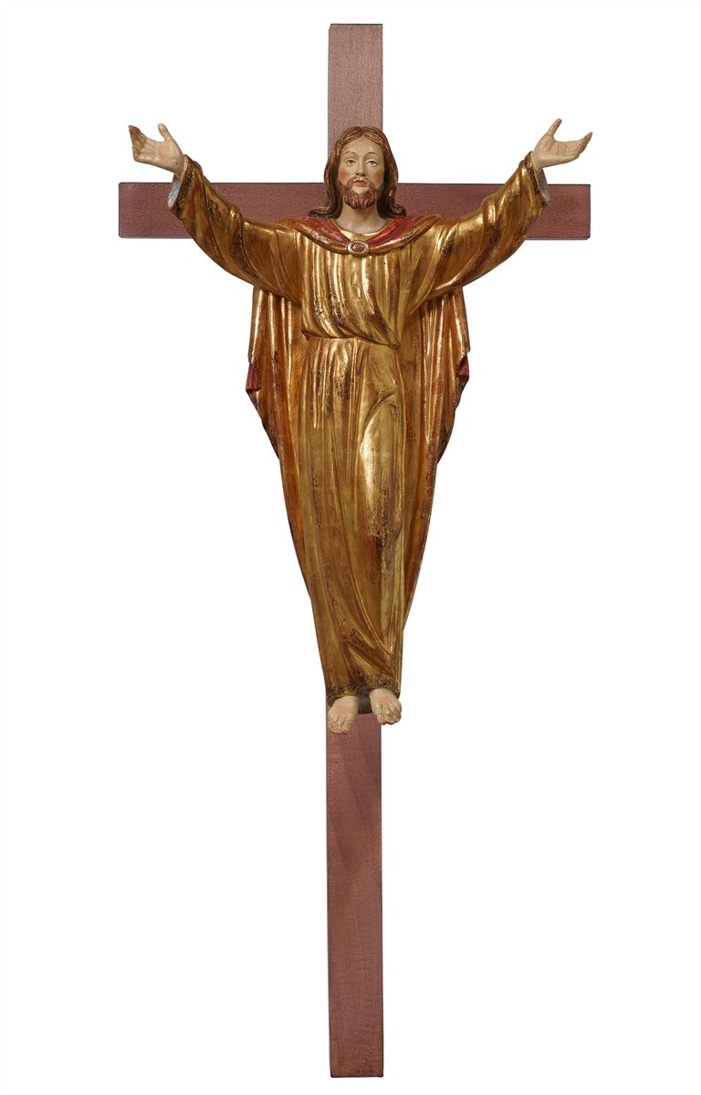 Auferstandener Christus auf Balken gerade