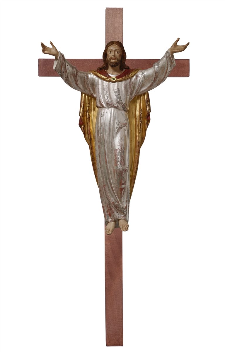 Auferstandener Christus auf Balken gerade
