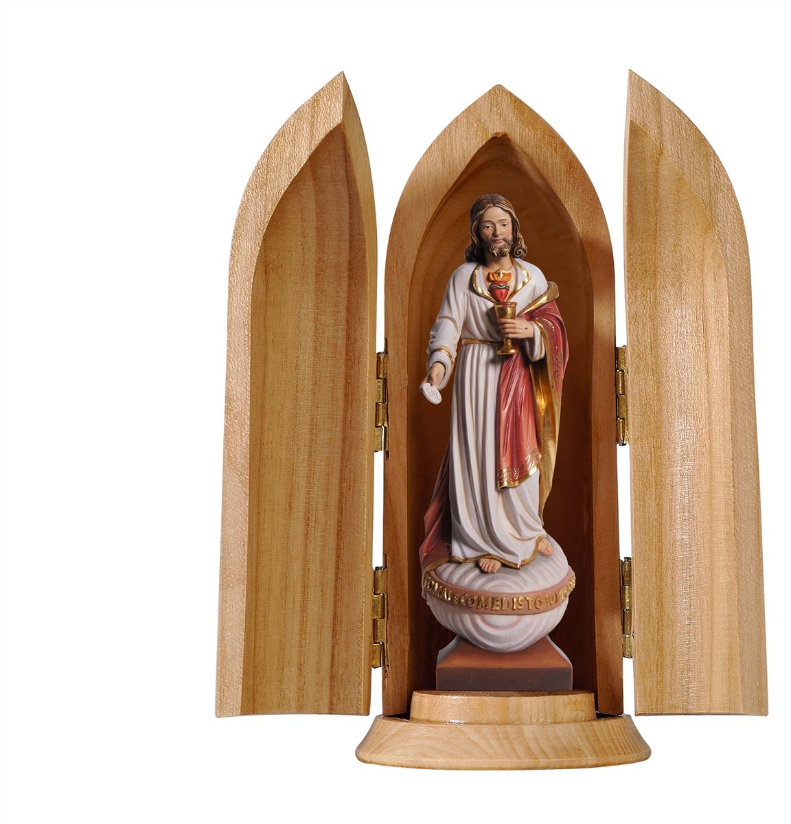 Herz Jesu mit Hostie in Nische