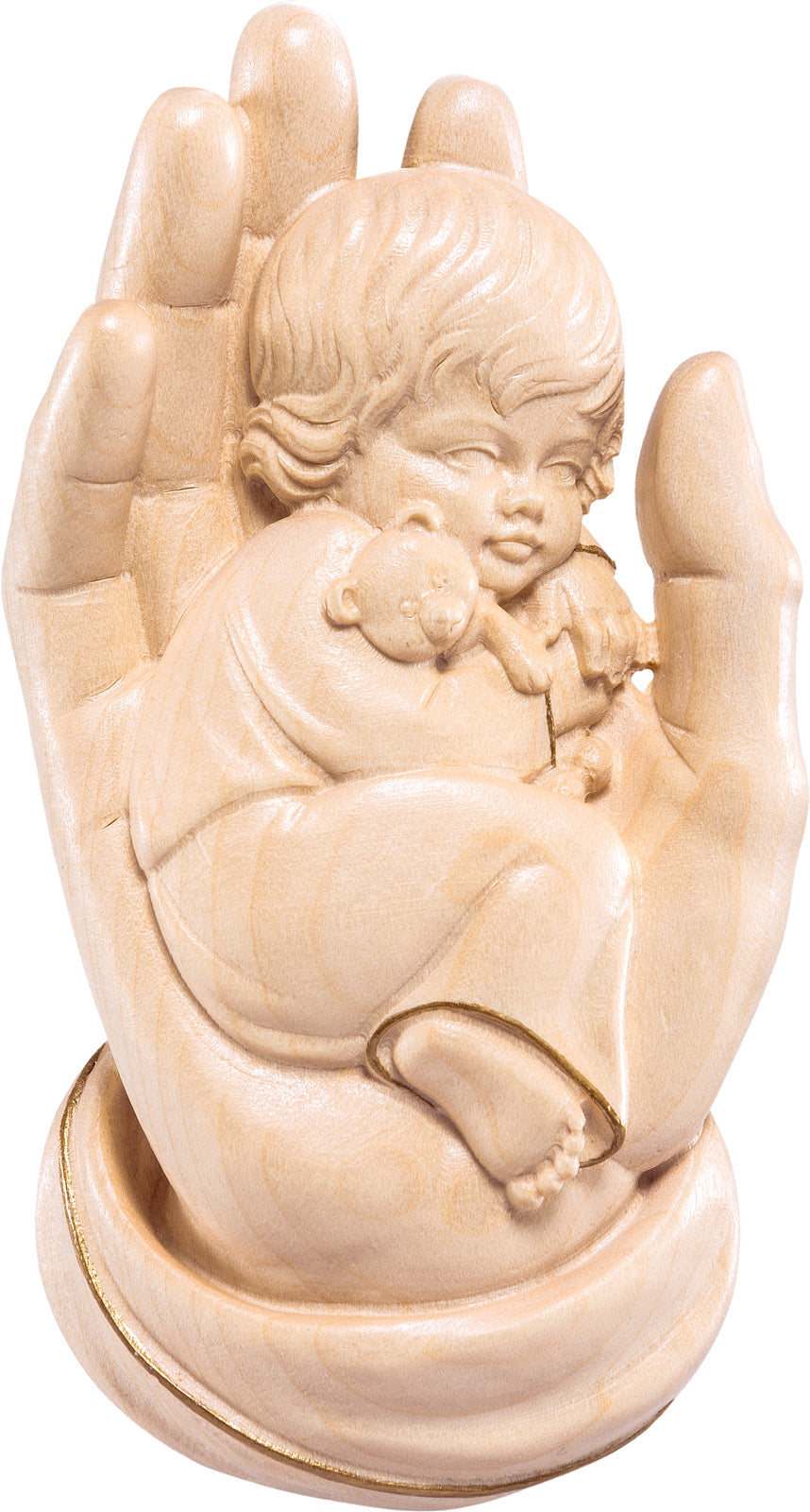 Schützende Hand Wand mit Mädchen