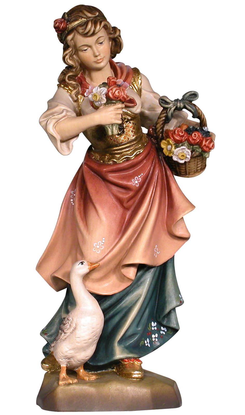 Frau mit Blumenkorb -25%