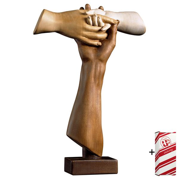 Kreuz der Freundschaft Tau auf Standkonsole + Geschenkbox