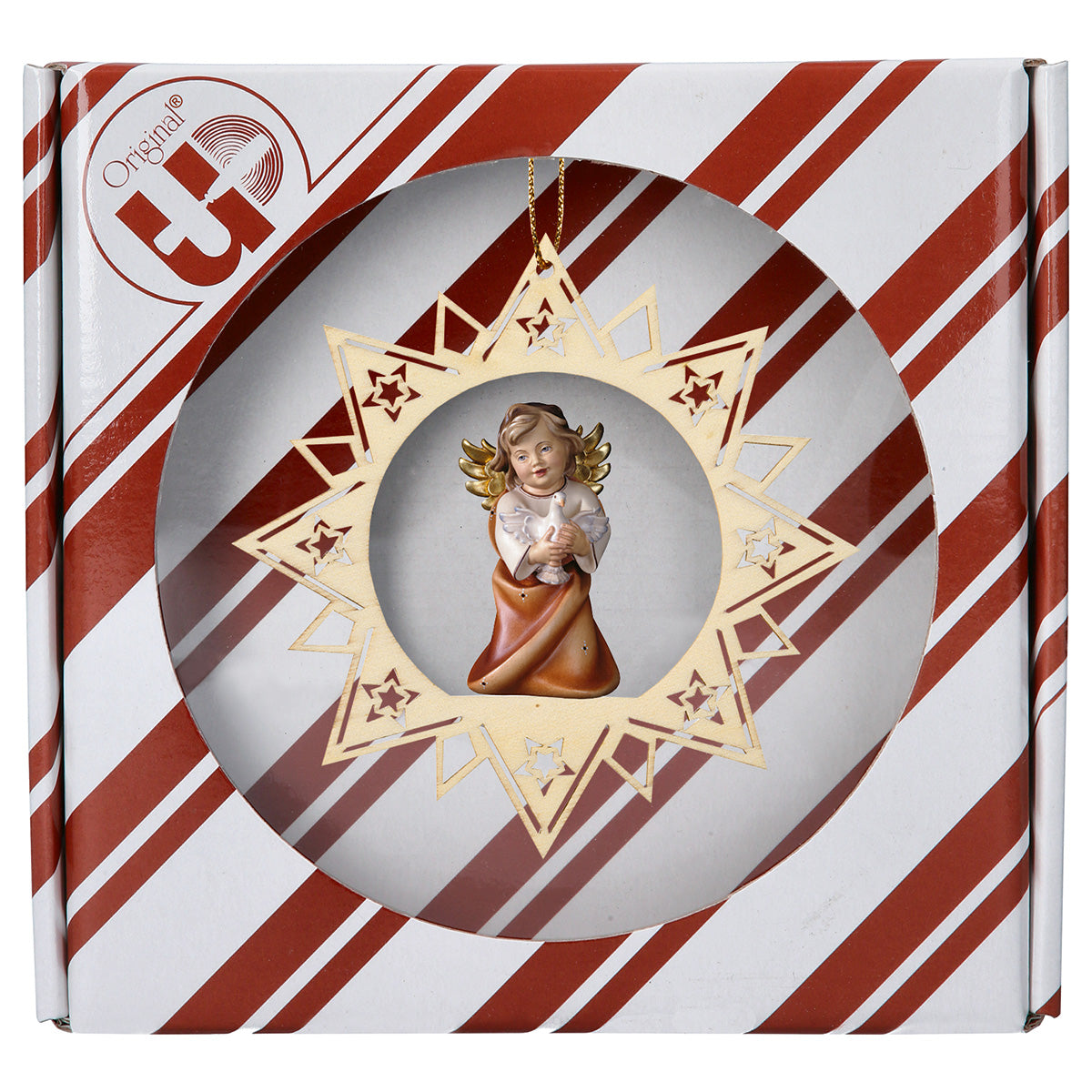 Herzengel mit Taube Sternchen Stern + Geschenkbox