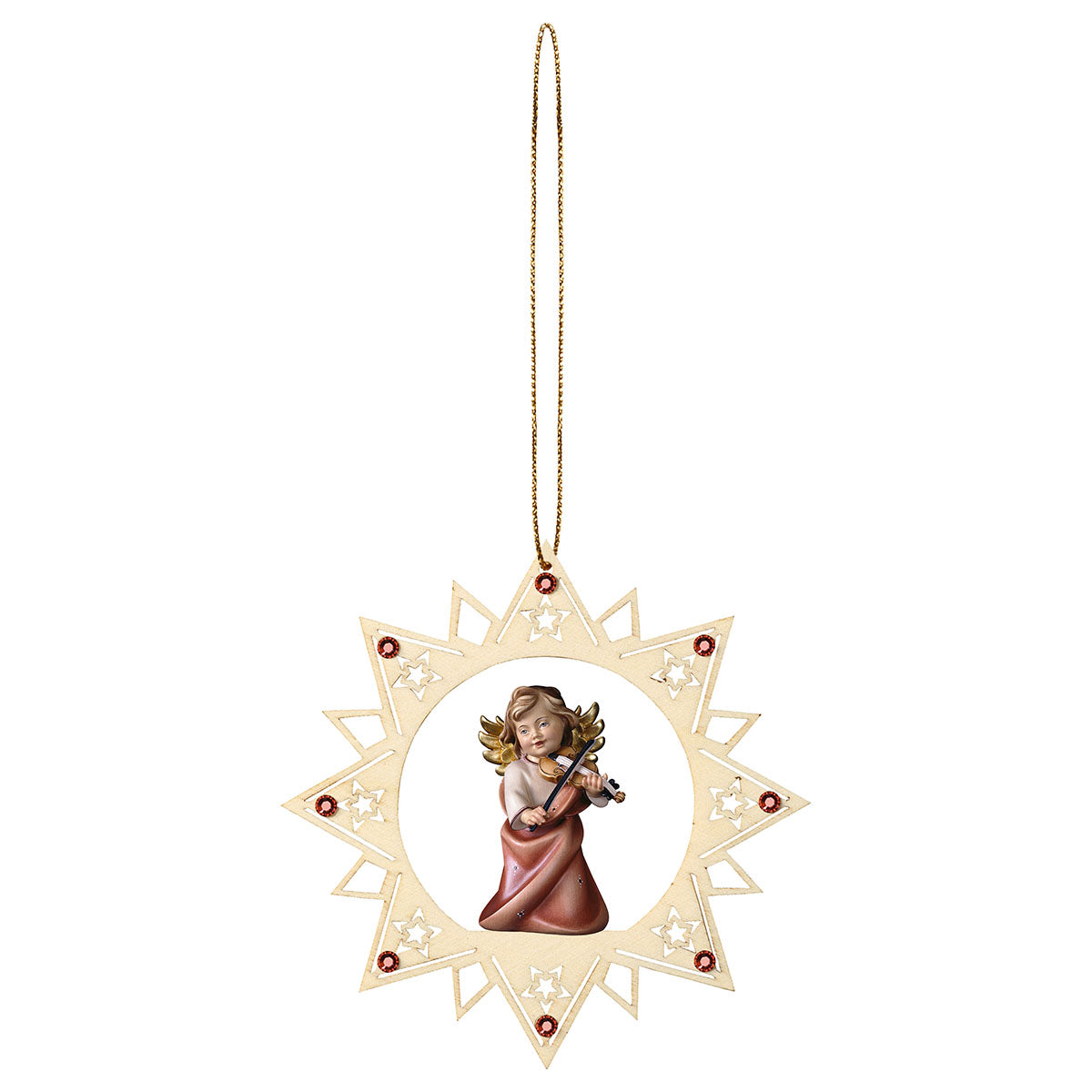 Herzengel mit Geige Sternchen Stern Crystal