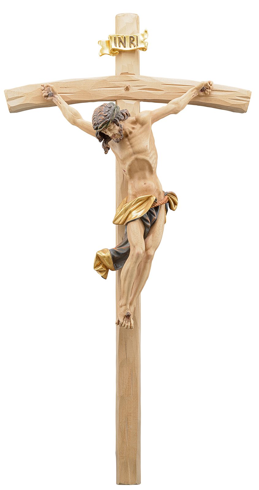 Christus barock mit gebogenem Kreuz
