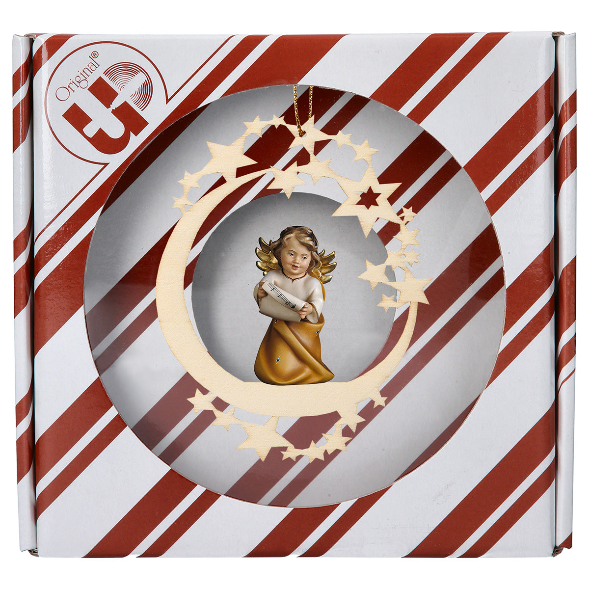 Herzengel mit Noten Mond Stern + Geschenkbox