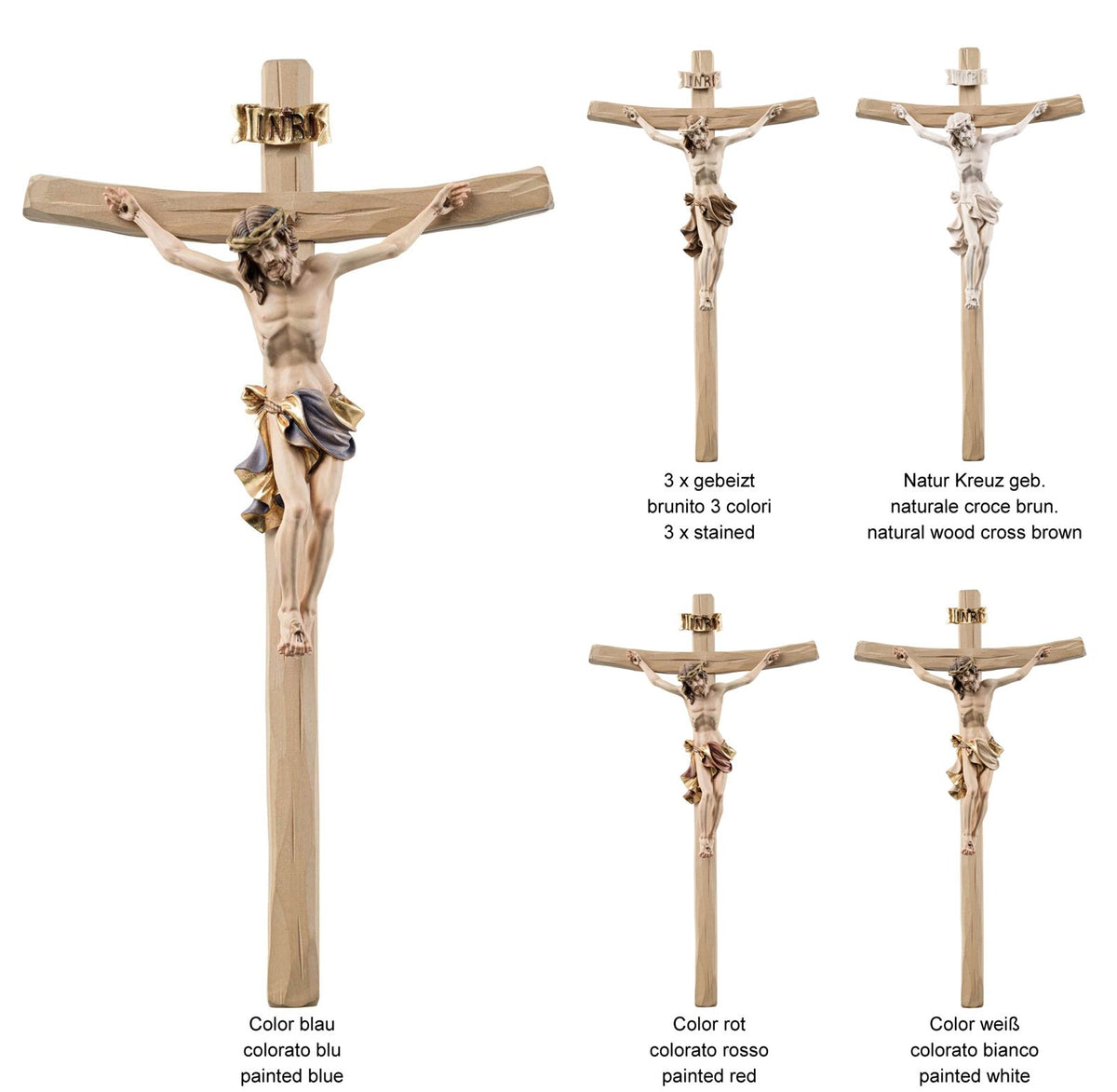 Christus Insam mit Kreuz nach oben gebogen