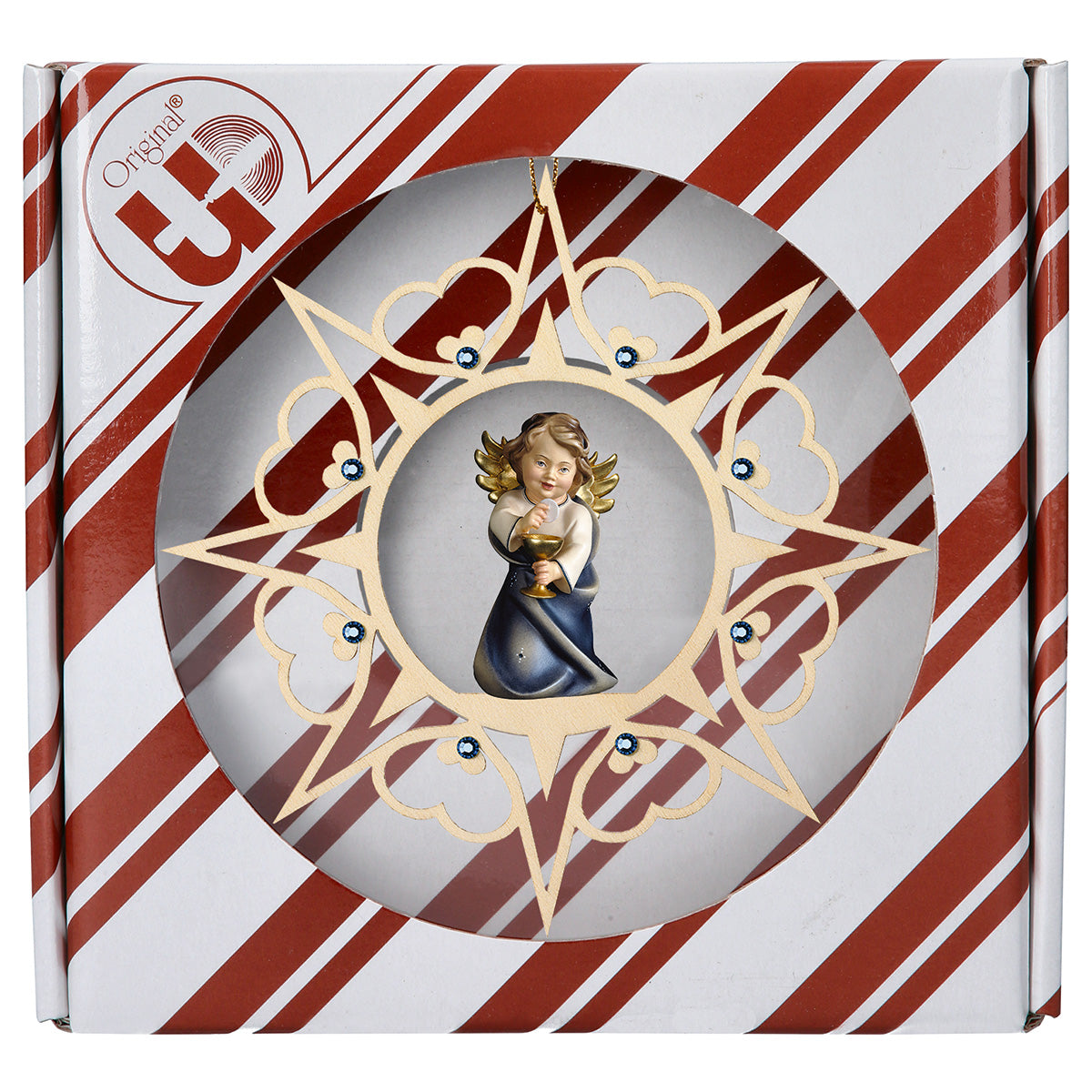 Herzengel mit Kelch Herz Stern Crystal + Geschenkbox