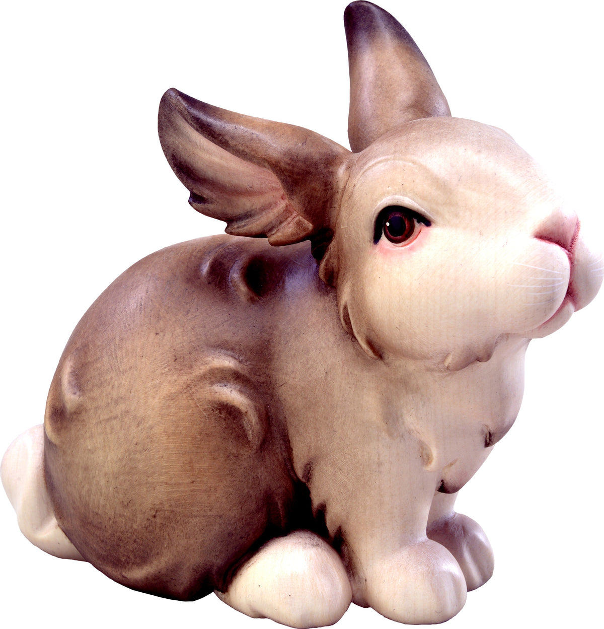 Hase sitzend grau