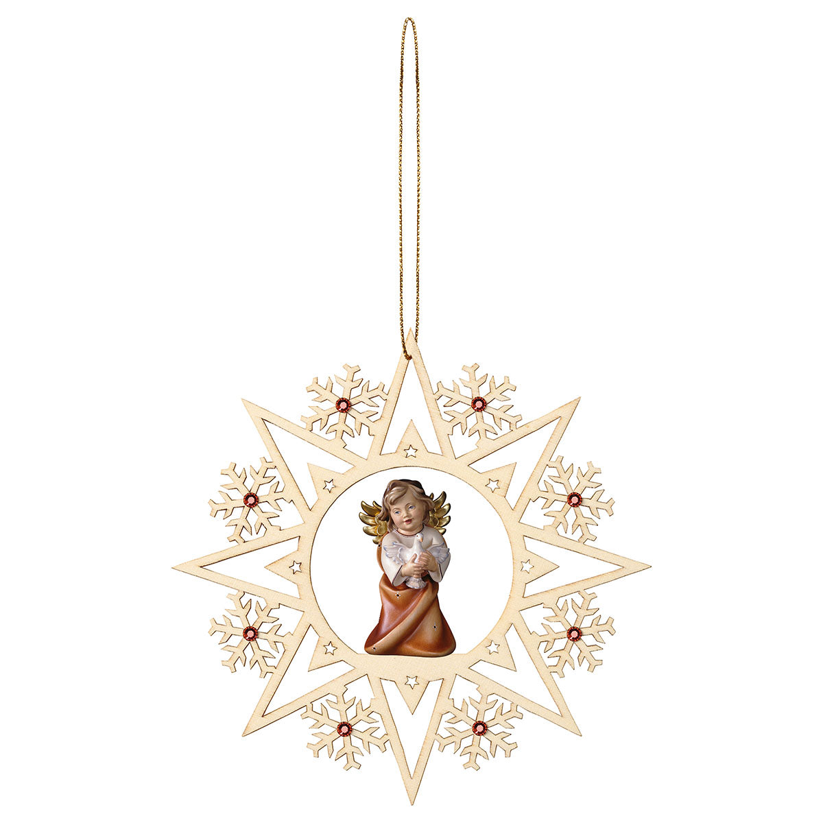 Herzengel mit Taube Kristall Stern Crystal