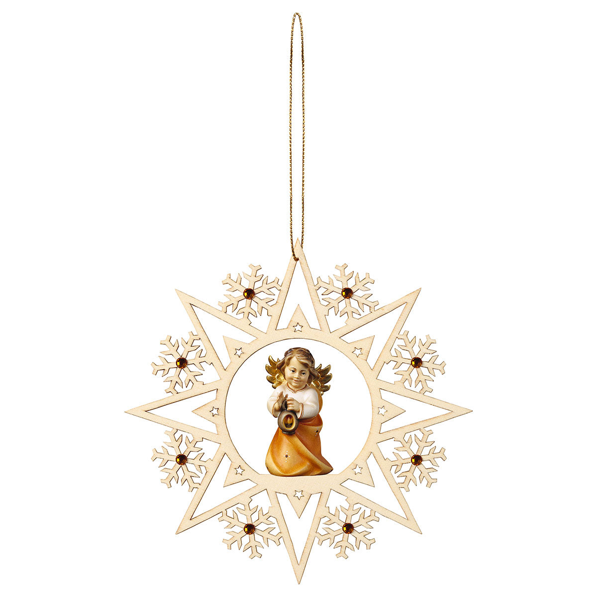 Herzengel mit Laterne Kristall Stern Crystal