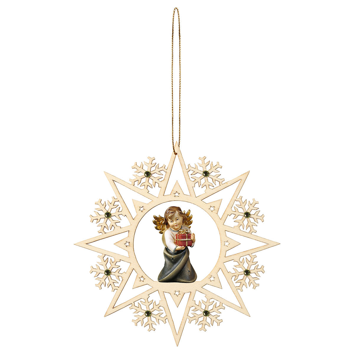 Herzengel mit Geschenk Kristall Stern Crystal