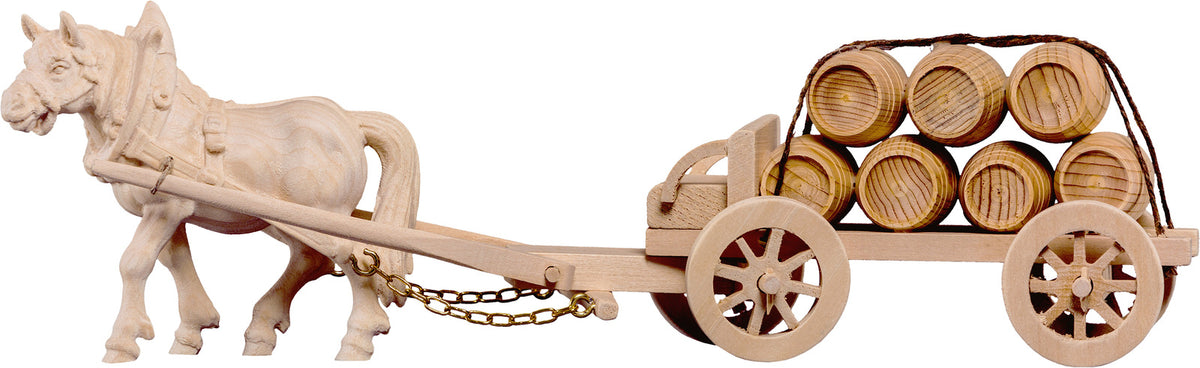 1 Zugpferd mit Bierwagen