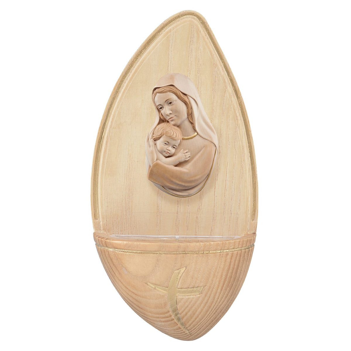 Weihwasserkessel + Wandmadonna Geborgenheit