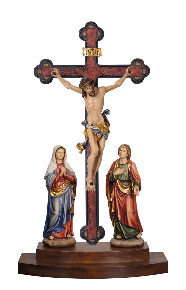 Kreuzigungsgruppe Leonardo Stehbalken Barock