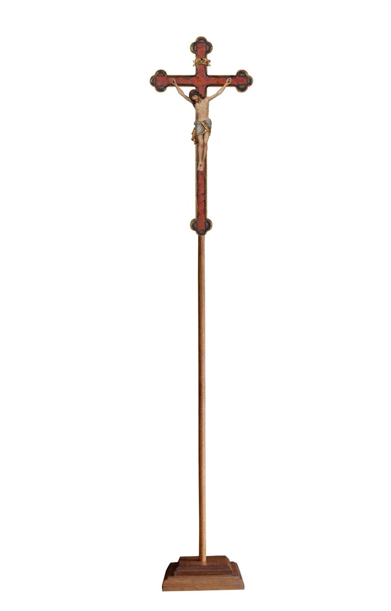 Prozessionskreuz Siena Balk.echtgold Barock