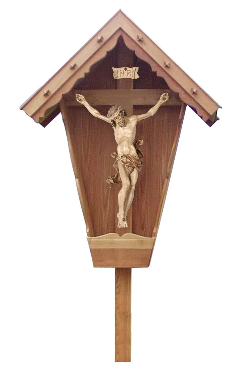 Christus Leonardo auf Feldkreuz Lärche Natur
