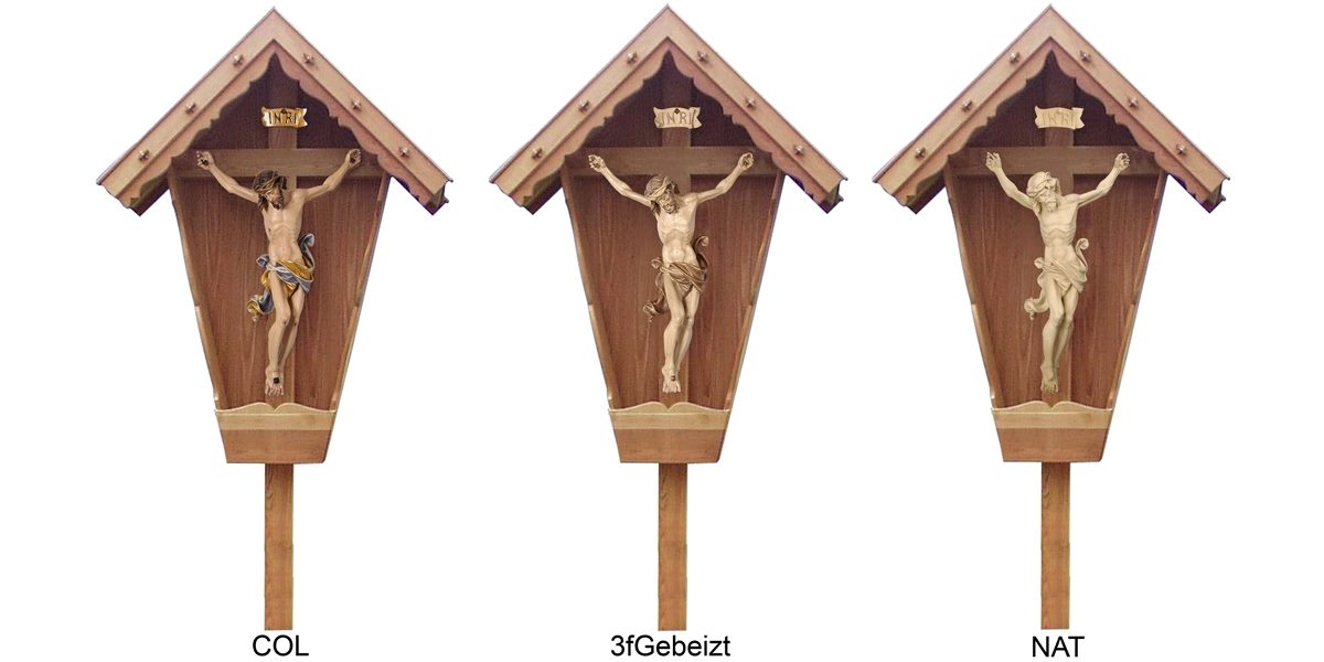 Christus Leonardo auf Feldkreuz Lärche Natur