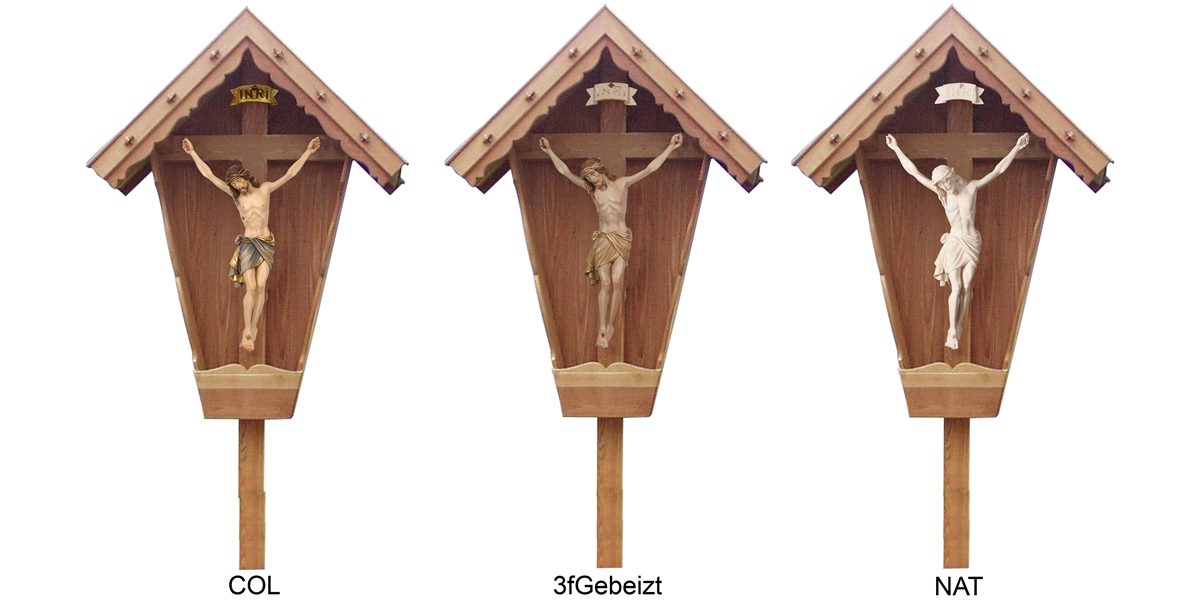 Christus Siena auf Feldkreuz Lärche Natur