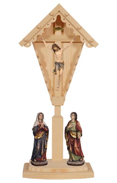 Kreuzigungsgruppe Siena auf Feldkreuz hell