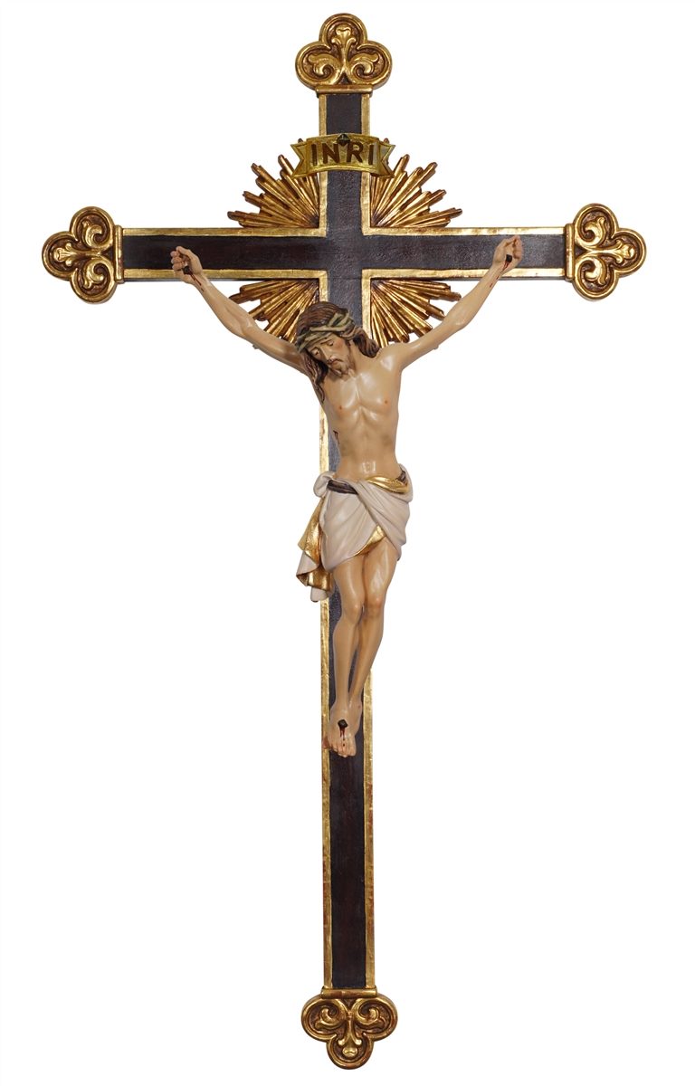 Christus Siena Balken Barock mit Strahlen