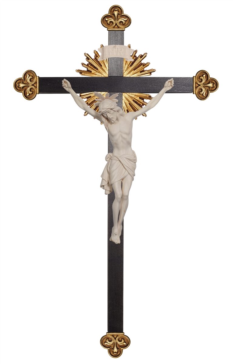 Christus Siena mit Gloriole Balken Barock mit Strahlen