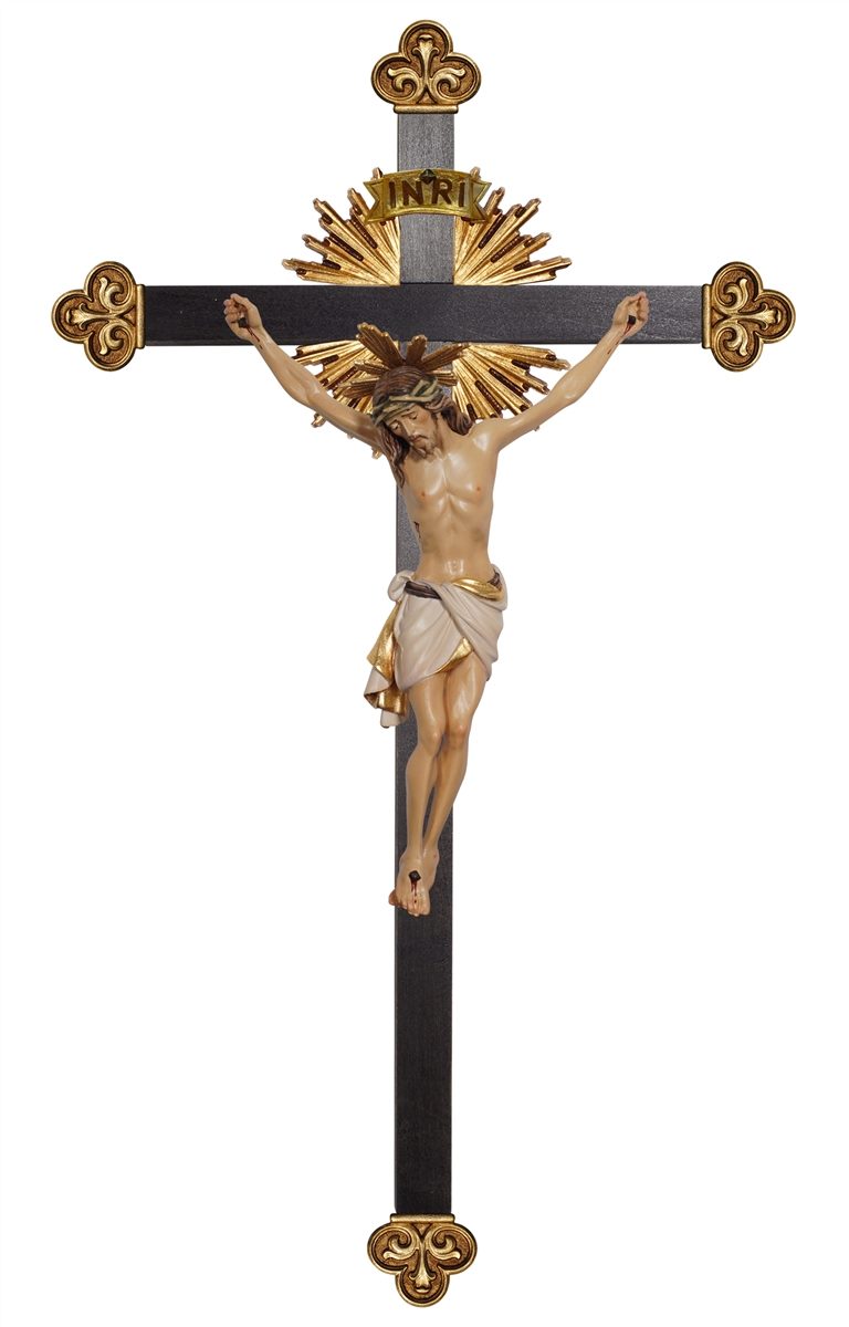 Christus Siena mit Gloriole Balken Barock mit Strahlen