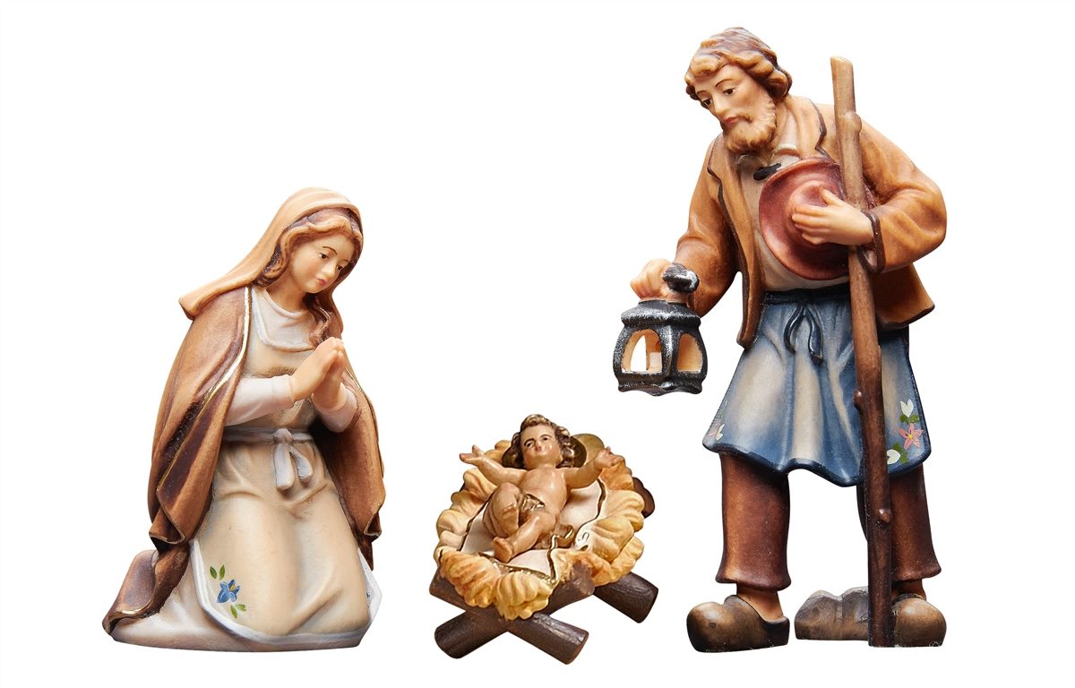 HE Hl. Familie Jesukind lose in Wiege Kostner