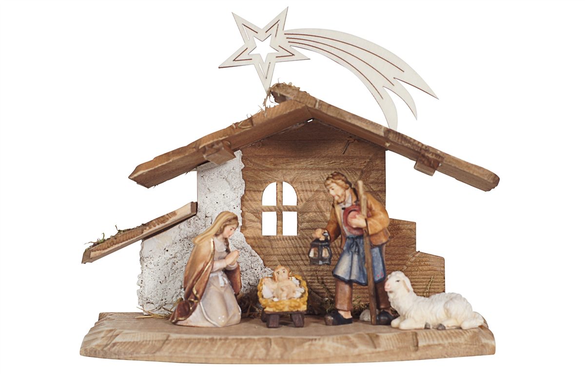 HE Set 5 teilig-Familienstall Tirol mit Kometstern