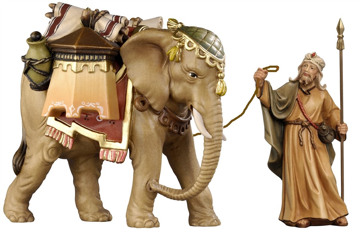 RA Treiber mit Elefant mit Gepäck