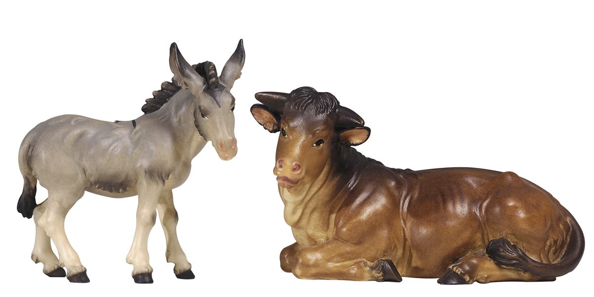 MA Ochs liegend und Esel