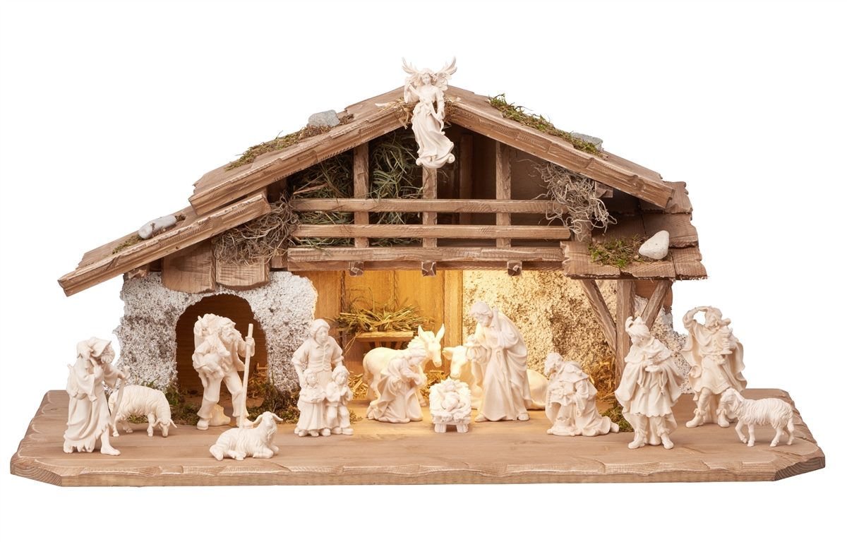 RA Set 17 teilig - Alpenstall mit Beleuchtung