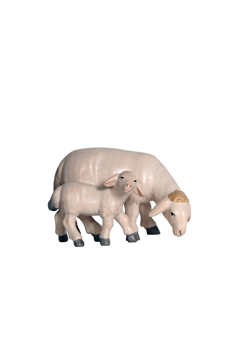 PE Schaf äsend mit Lamm